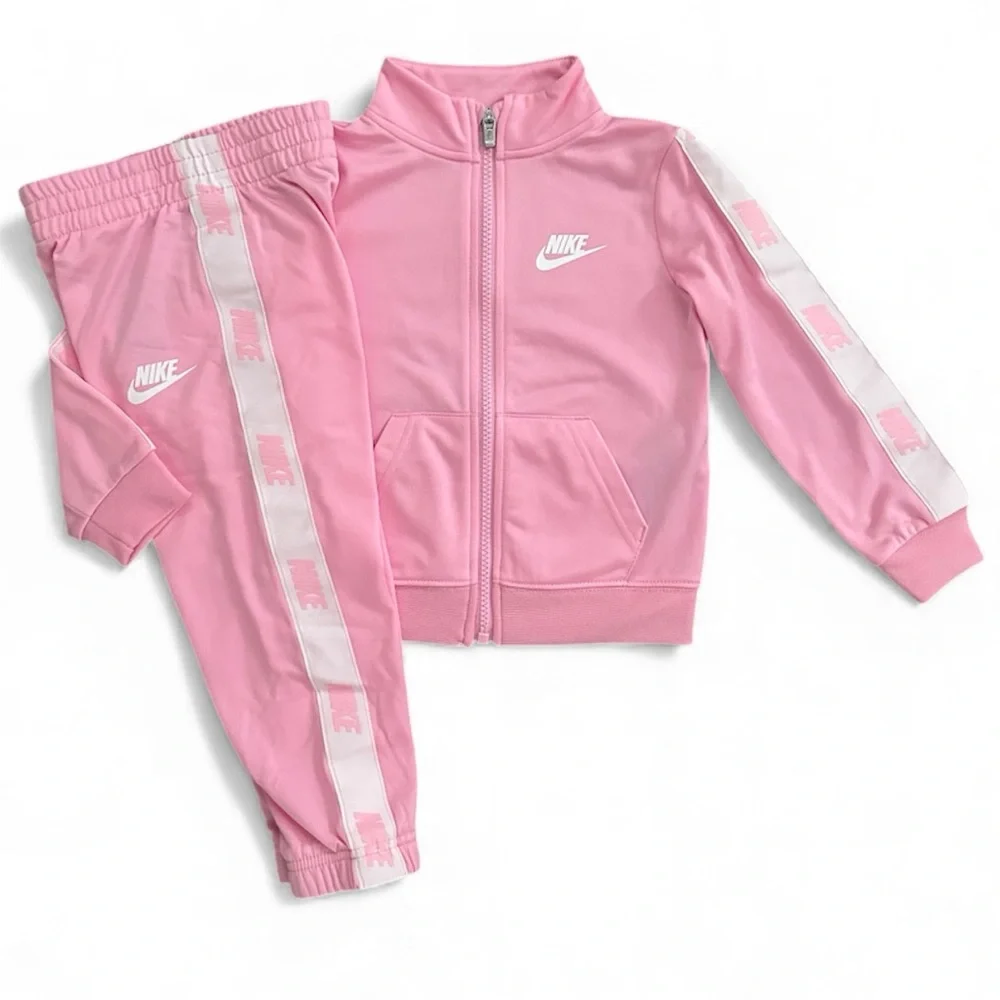 Nike Pink Full Zip Jacket And Pants Set Girls Size 3T NWT